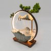 Tabletop Water Fountain, Indoor Waterfall with Round LED Light &