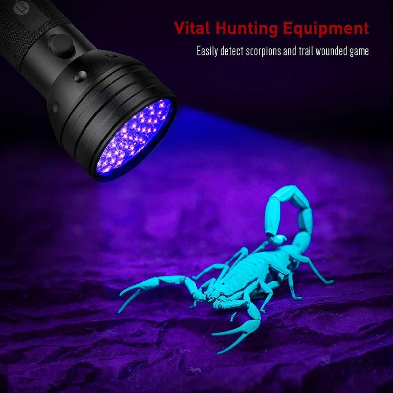 TaoTronics 51 LEDs UV Blacklight Flashlights Detector for Dry Pets