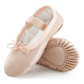Zapatos De Ballet Para Niña Y Mujer, Piel De Pu Elástica