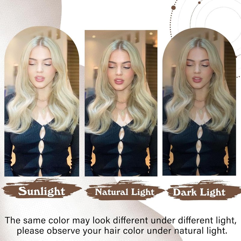 Hetto Microring Real Hair Extensions, 55 cm, Blonde Micro Ring