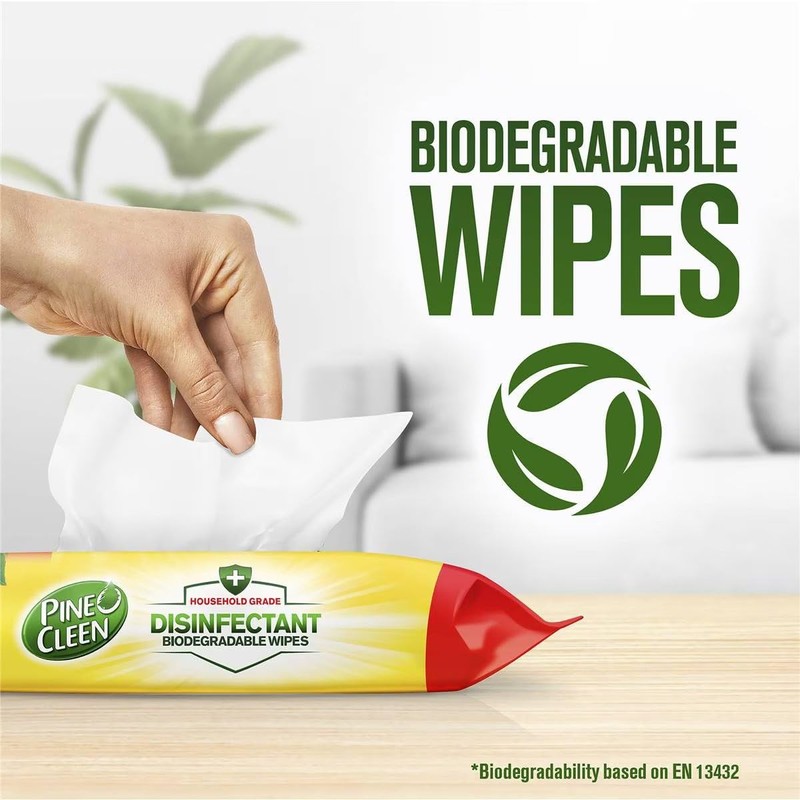 Pine O Cleen Lemon Wipes 110-Pieces