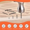 Tanstic 500 Pieces 4 Sizes Hardware Nails Assortment Kit Finishing