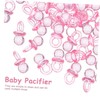 Gatuida 100 Pcs Mini Acrylic Pacifiers for Shower Games Reusable