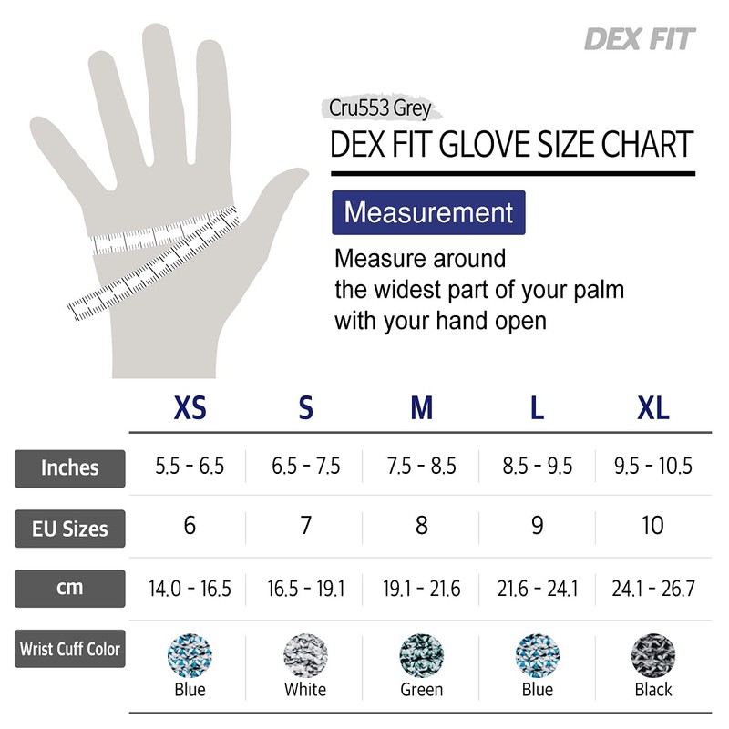 DEX FIT Level 5 Cut Resistant Gloves Cru553, 3D Comfort