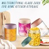 4 Pcs Glass Jars Wide Mouth Glass Food Storage Jars