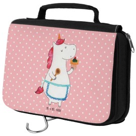 Mr. & Mrs. Panda Kulturbeutel Einhorn Küche - Geschenk, Schminktasche, Koch, Kuchen, Bäckerin, Einhorn Deko, Torte, Zum Aufhängen, Unicorn,