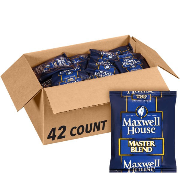 Maxwell House Master Blend Medium Roast Ground Coffee (1.25 oz Bags, Pack of 42)