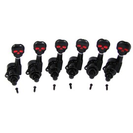 Black Skull Electric Guitar Tuners/Machine Heads - 6pc. In-line Right (6R)