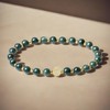 SaDiao Stretch Bracelets 6MM natural Gemstone with 18K White Gold