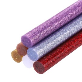 uxcell 6pcs Glitter Hot Glue Sticks 4 inch x 0.43 inch Large Glue Sticks, 100 x 11mm 6 Color