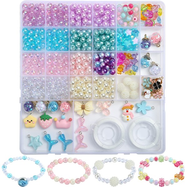 NALER Beads Accessories Kit, Handmade Kit, About 500 Pieces for