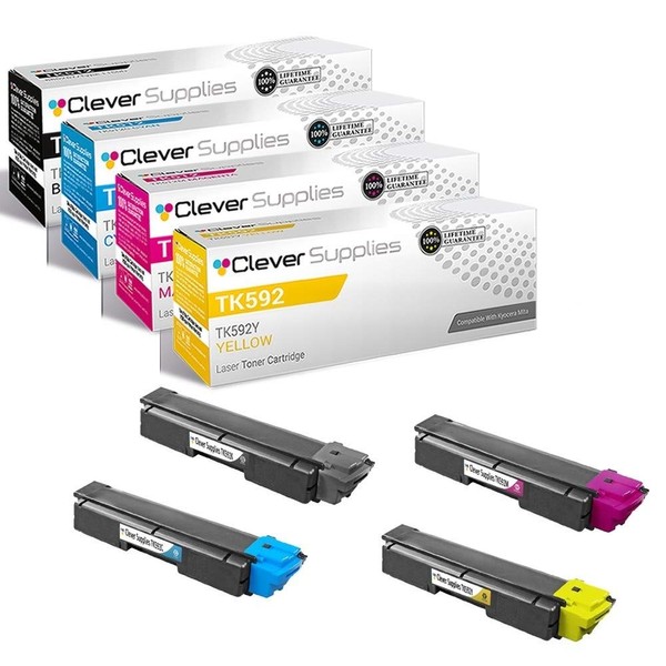 CS Compatible Toner Cartridge Replacement for Kyocera-Mita TK592 TK592K Black