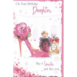 Birthday Large Greeting Card to Daughter 17.5 x 27.5 Cm On Your Birthday Daughter May It Sparkle Just Like You