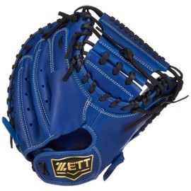 Zett BJCB76522 Boys Soft Baseball Catcher Mitt Grand Hero Catcher Royal Blue (2500) Right Throw