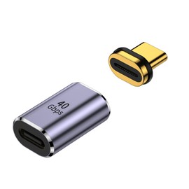 Magnetic USB C Straight Head Converter Adapter [40Gbps High Speed Data Transfer/100W PD Rapid Charge/8K 60Hz HD Video Signal Transmission] Type C Converter Adapter Male Female Converter Compatible