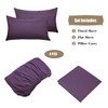 4 Piece Bed Sheets Set (Full,Purple) 1 Flat Sheet,1 Fitted