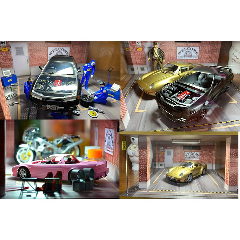 1/24 Scale Die-cast Car Garage Display Case with Clear Acrylic