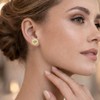 Aretes Flor de Moissanita para Mujer | Plata .925 Bañados