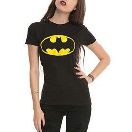 Bat Girl Classic Logo Junior Women's T-Shirt (X-Large) Black
