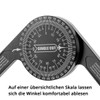 STAHLWERK Protractor 360° Aluminium Mitre Protractor | Angle Measuring Device