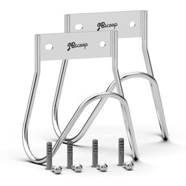 JBscoop Garden Hose Holder Stainless Steel Small Wall Mount Garden Hose Hook, Ideal for Water, Air, Hydraulic Hose, Ropes, Extension Cords Heavy Duty & Rust Proof Set of 2