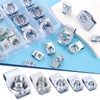 Glarks 50pcs M4 M5 M6 M8 M10 U-Style Clip-On Nuts