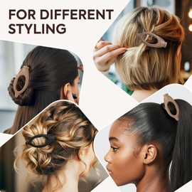 6 PACK Multi-Color Curved Strong-Grip Hair Claw Clips – No-Slip Flat Styling Accessories for Thick or Thin Hair, Reliable Hold for Everyday Use