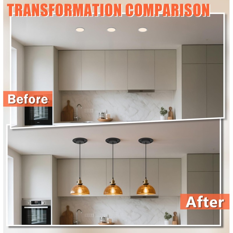 gezee R5 and 6 Recessed Can Light Conversion Kit, for
