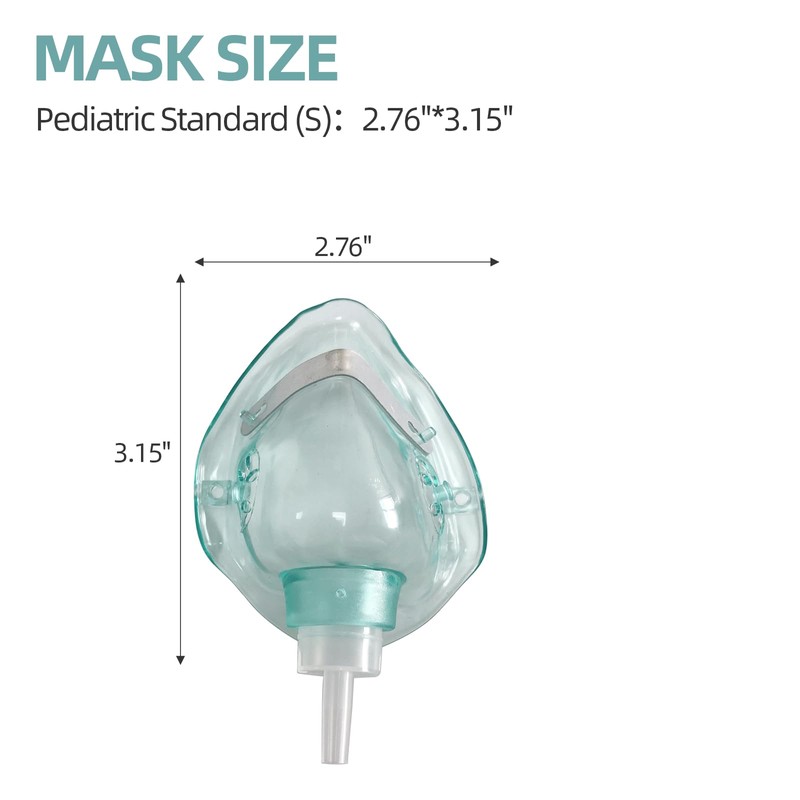 DWCHECK 3 Pack Pediatric Oxygen Mask for Face with 7