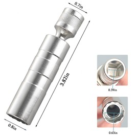 Resze 5/8-Inch（16mm） Thin Wall Spark Plug Socket,12 Points 3/8" Drive Spark Plug Socket,Car Tools,Magnetic Rotating,360-Degree Swivel,Suitable for Most Motorcycle,Car,SUV