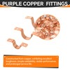 HeSun 100-Pack Copper Fittings, 1/2-Inch Copper Tube Strape, Two-Hole Clamp
