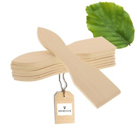 8 x Hofmeister® Wooden Raclette Spatulas, 13 cm, Protects Coated Raclette Pans, Heat-Resistant Raclette Spatula from Europe, Sturdy Raclette Accessories Made of Domestic Beech