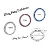 Bling Car Decor Crystal Rhinestone Car Bling Ring Emblem Sticker,