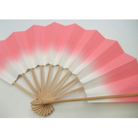 [Fan Fan Box with] blur Mai Fan 白竹 9 Dimension 5 Minutes « Pink 白竹 Made in Japan » as great for Practicing. Indonesia For Festival Dance.