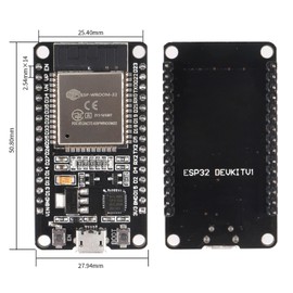 Aokin ESP32 ESP-WROOM-32 Development Board 2.4 GHz WiFi and Bluetooth Dual Cores Microcontroller ESP-WROOM-32 Chip for Arduino NodeMCU, 1 Pcs