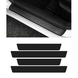 iolory 4PCS Car Door Sill Protector,Door Sill Scratch Protection,Car Accessories,Anti-Scratch Waterproof Decorative,Suitable for Most Cars,Trucks,SUVs,Pickups,RVs(4pcs Carbon Fibre)