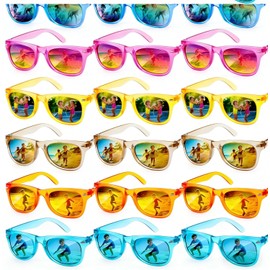 18 Pack Kids Sunglasses Bulk Party Favors, Neon Sunglasses with UV400 Protection for Kids Age 3-8,Great Gift for Birthday ，Graduation Party Supplies Party, Beach, Pool，Boys Girls Goody Bag Stuffers