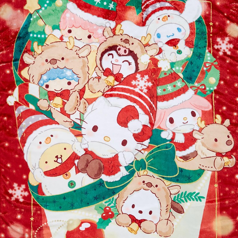 Sanrio 113204 Cushion Blanket (Christmas) Sanrio Characters Throw