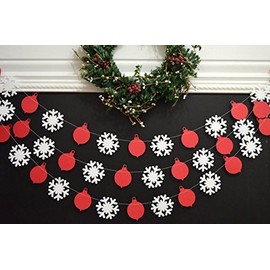 Christmas Garland Snowflake and ornament garland, Christmas Garland, Christmas decor, Christmas Banner, Christmas mantle photo prop