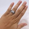 White Gold Filled 2pcs Womens Wedding Ring Sets Bridal Sets