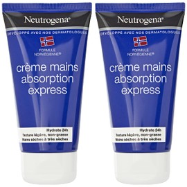 Duo crème mains absorption express 2 x 75 ml