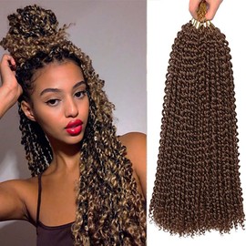 Passion Twist Hair 18Inch 1Pack Passion Twist Crochet Hair Water Wave Crochet Hair for Black Women (18 Inch (Pack of 1), 30#)