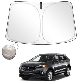 2025 New Windshield Sunshade Accessories for Ford Edge SUV 2015-2024, Front Car Window Shade Sun Visor Protector Foldable, Blocks UV Rays Car Sunshade for Ford Edge 2024 2023 2022 2021 2020