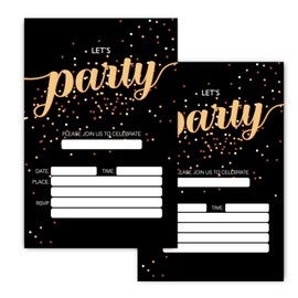 XIAOPNN Let's Party Birthday Invitation for Girl Boys, Teens Kids Birthday Party Supplies, 30 Cards With 30 Envelopes