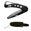 Set of 2 Folding Beard Comb, Pocket Comb, Stainless Steel,