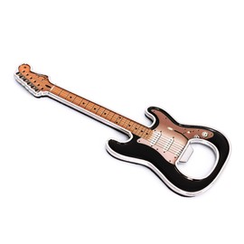 LanHong 1 Piece/Set Bottle Opener Beer Guitar Shaped Bottle Opener Guitar Gift Kitchen Gadgets for Drinkers Music Guitar Lover (Black)