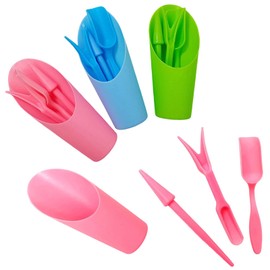 Widger and Dibber Set, 3 Sets Bulb Planter Tool, Easy Transplanting Sowing Seeds Seedlings Bulbs, Transplanting Widger and Dibber for Garden Greenhouse, multicolor