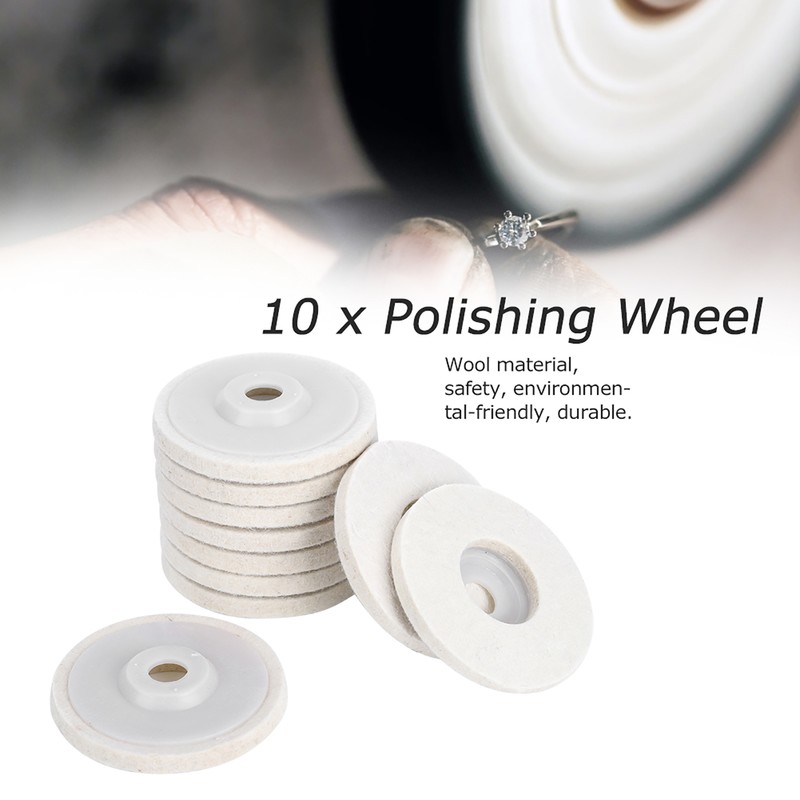 10pcs Angle Grinder Polishing Discs Wool Buffing Grinding Wheel Pads