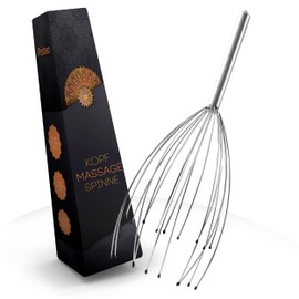 Postavo [Original] Spider Head Massager - Head Massager with 20 Fingers - For Perfect Relaxation & Better Blood Circulation - Scalp Massage Brush with Ergonomic Stainless Steel Handle