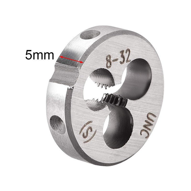 uxcell 8-32 UNC Round Die, Machine Thread Right Hand Threading